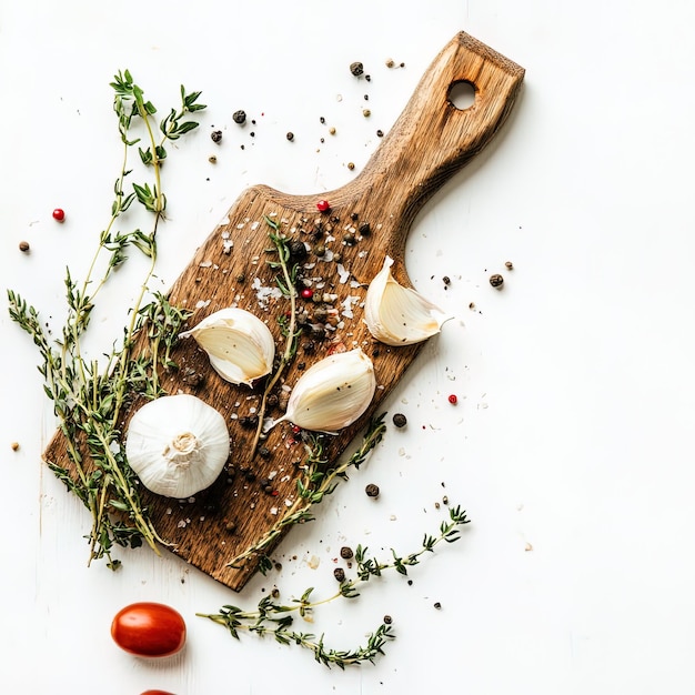 Čerstvé ingrediencie na kuchynskej doske